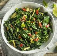 Braised Spring Greens with Bacon